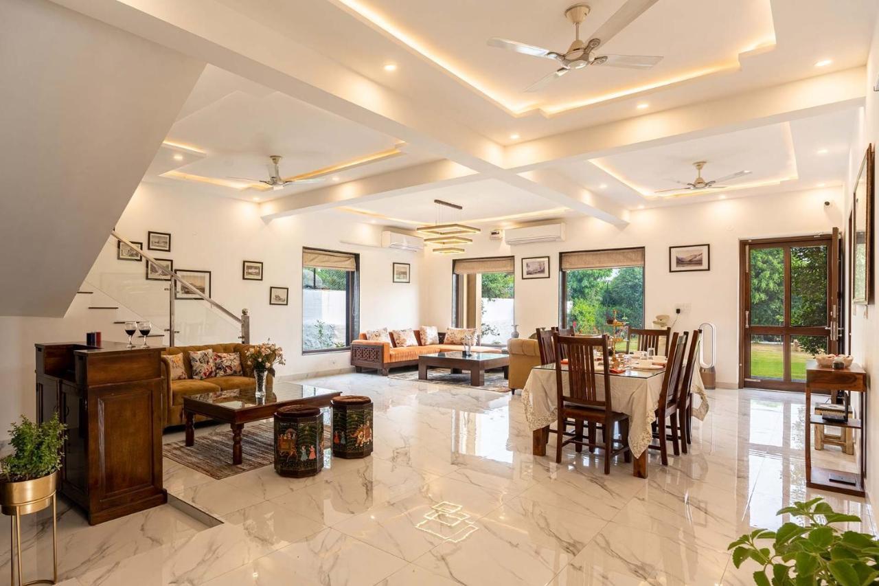 Brookvale Manor By Stayvista - Private Pool Haven With Endless Views & Indoor Fun Sohna Exterior photo